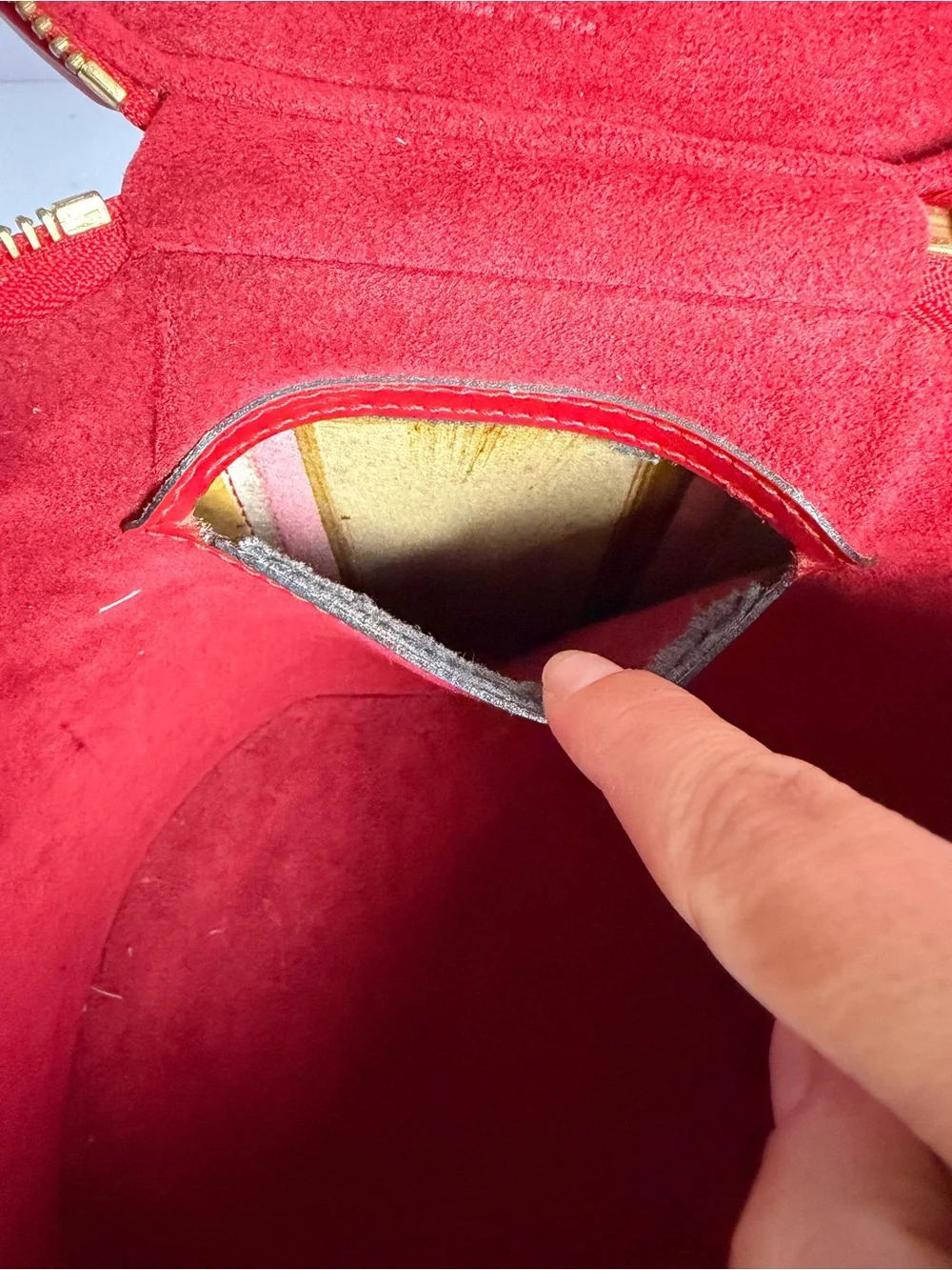 Louis Vuitton Red Epi Leather Cannes Vanity Bag